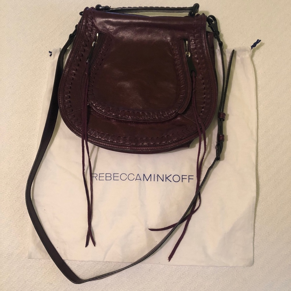 Rebecca Minkoff Vanity Saddle, Dark Cherry
